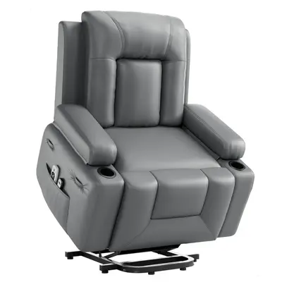 Garvee Power Lift Recliner Chair - Heat and Massage, Adjustable Back and Legs, PU Leather Electric Lift Chair Designed for Mo...