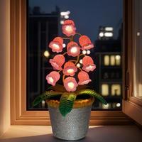 Everlasting Crochet Lily Night Light  · Never-Fade Women's Gift for Mother's Day/Valentine's/Christmas（Contains a DIY Gree...