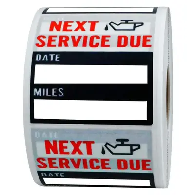 Car Service Reminder Sticker (1 Roll), Service Reminder Window Label, Self Adhesive Car Window Decal, Window Sticker for Car,...