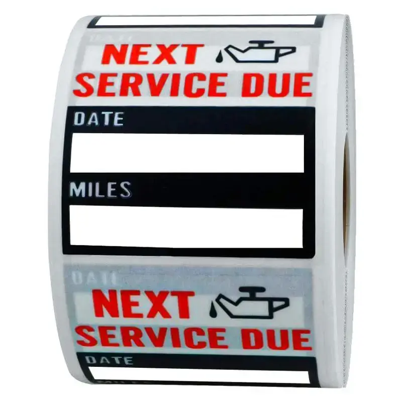 Car Service Reminder Sticker (1 Roll), Service Reminder Window Label, Self Adhesive Car Window Decal, Window Sticker for Car,...