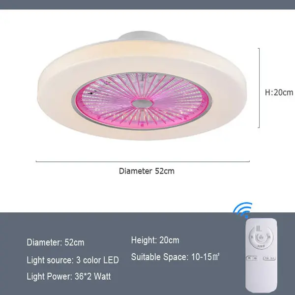 Simple Modern Home Quiet With Electric Fan | Color: Design3 | Electrical outlet: 220V | quantity: Remote control