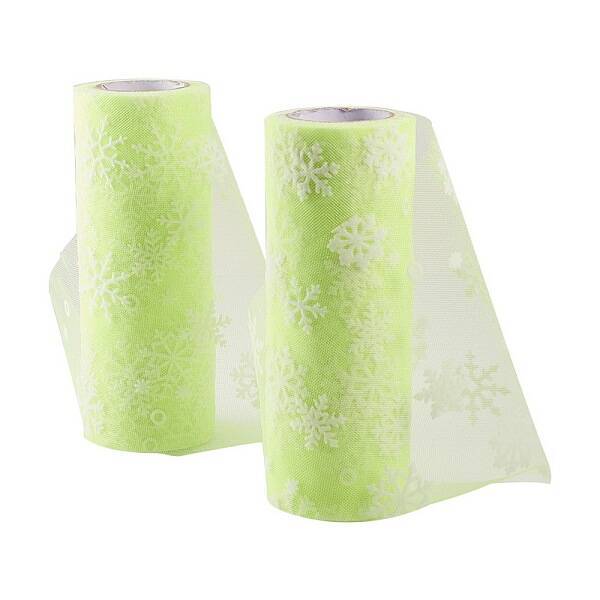 Snowflake Deco Mesh Ribbons