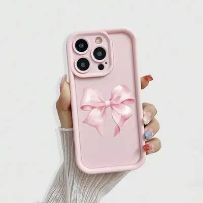 Bowknot Pattern Phone Case, Decorative Phone Protector Cover, Phone Accessory Compatible With iPhone 11 12 13 14 15 Plus Pro ...