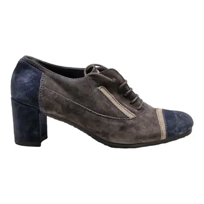GUGLIELMO ROTTA Block Heels Grey Suede Womens UK 4
