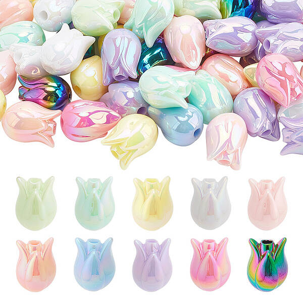arricraft 100 Pcs 10 Colors Tulip Beads