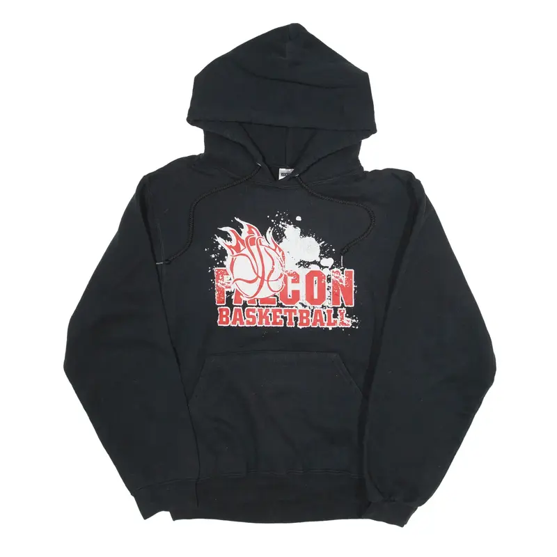 JERZEES Falcon Basketball USA Hoodie Black Pullover Mens S