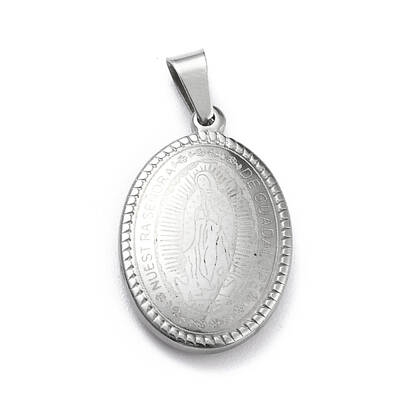 Non-Tarnish 304 Stainless Steel Oval Pendants