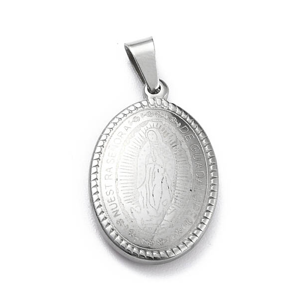 Non-Tarnish 304 Stainless Steel Oval Pendants