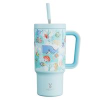 24oz Stainless Steel Vacuum Flask, Leakproof Water Bottle with Straw & Handle, Drinking Cup for Home Office School Car, Insul...