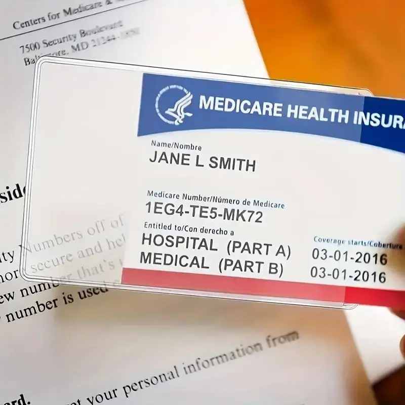 Waterproof Medical Card Holder, Car Accessories, PVC Transparent Dustproof Medicare Health Insurance Card Cover, Car Gadget...