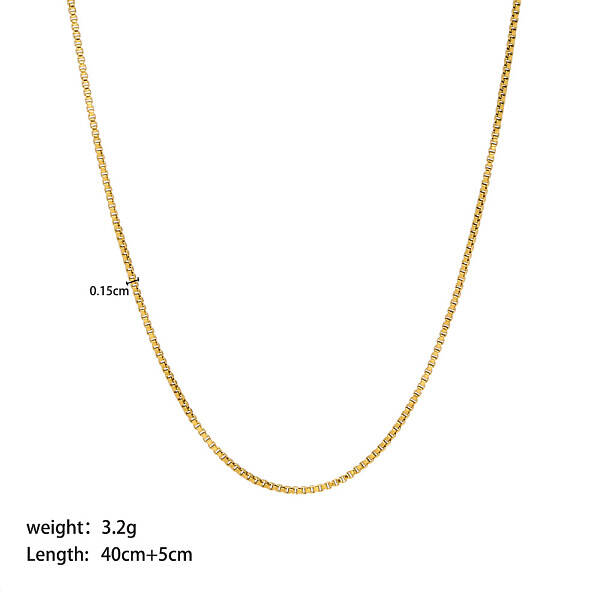 Stainless Steel Box Chain Necklaces