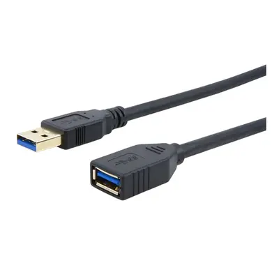 13749 Monoprice Select Series USB 3.0 USB-A to USB-A Female Extension Cable Black 1.5ft