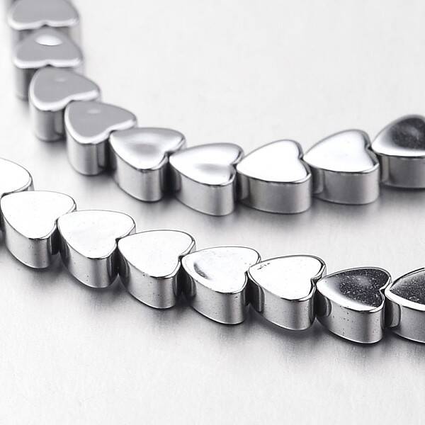 Electroplate Non-magnetic Synthetic Hematite Bead Strands