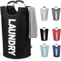 125L Extra-Large Laundry Basket, Collapsible Hamper, Freestanding Tall Clothes Bin, Foldable Washing Basket. Space-saving, du...