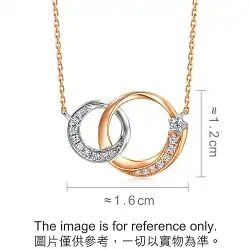 'Stardust' 18K White & Red Gold Diamond Necklace