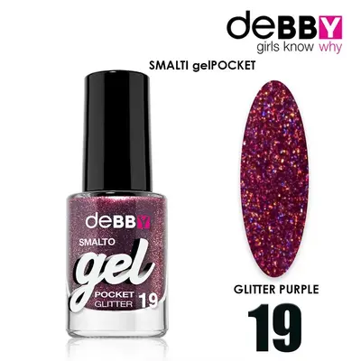 Debby Gel Polish Pocket 19 Glitter Purple