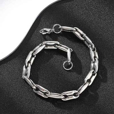 304 Stainless Steel Coffee Bean Chain Bracelets for Women Men