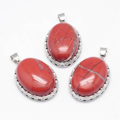 Natural Red Jasper Pendants