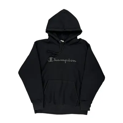 Reverse Weave Champion Hoodie - Large Black Cotton Blend