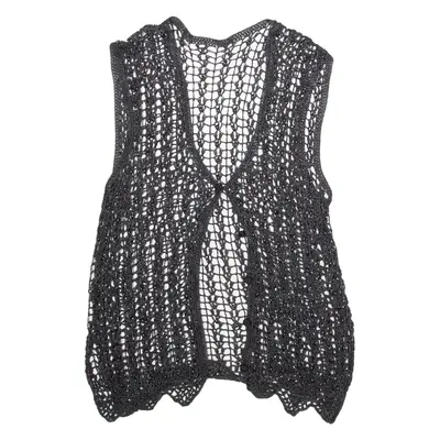 Womens Top Black V-Neck Sleeveless XS