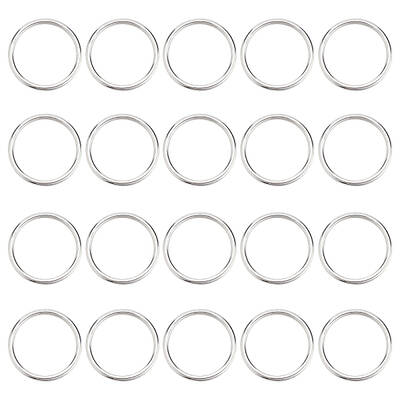 UNICRAFTALE 20pcs 36mm in diameter Round Jump Rings 304 Stainless Steel O Rings Hypoallergenic Metal Rings for Camping Belt D...