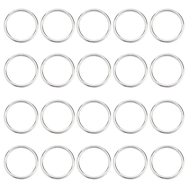 UNICRAFTALE 20pcs 36mm in diameter Round Jump Rings 304 Stainless Steel O Rings Hypoallergenic Metal Rings for Camping Belt D...