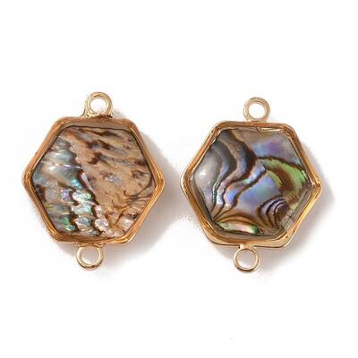 Natural Abalone Shell/Paua Shell Connector Charms