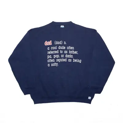 DISCUS ATHLETIC Father's Day Dad Blue Sweatshirt Mens L