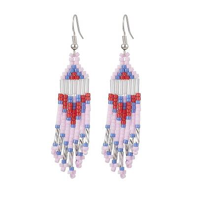 Iron with Glass Dangle Stud Earring