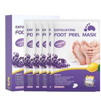 Foot Exfoliating Mask (5 pairs)  Removes Dead Chapped Feet and Spa Treatment Made with Aloe Vera Extract lavender Scent Foot ...