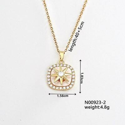 Simple and Versatile Brass Pendant Necklacs