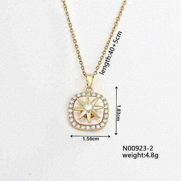 Simple and Versatile Brass Pendant Necklacs