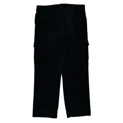 Relaxed Fit Wrangler Cargo Trousers - 35? Waist Black Cotton Blend