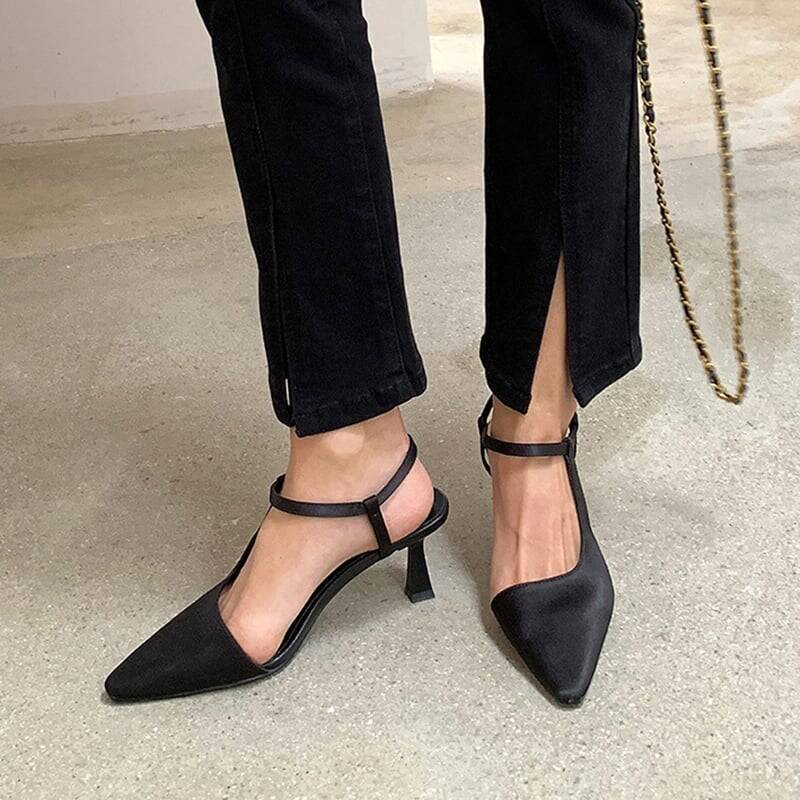 CHIKO Malina Pointy Toe Kitten Heels Pumps Shoes