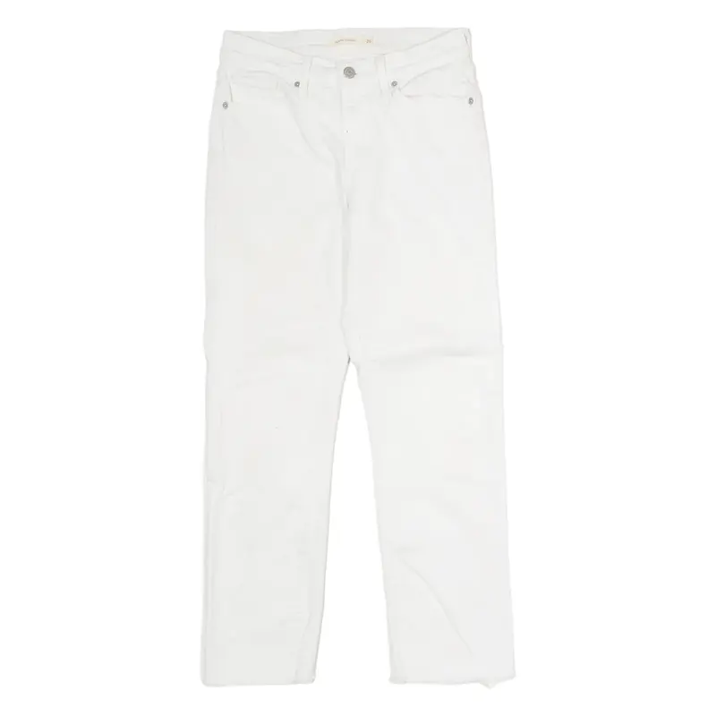 LEVI'S Womens Jeans White Classic Straight W26 L26