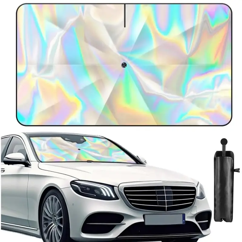 Foldable Car Windshield Sun Shade, 360° Rotating Sun Shade, Car Front Window Sun Proof Accessories