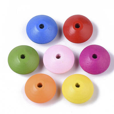 Spray Painted Natural Maple Wood Beads