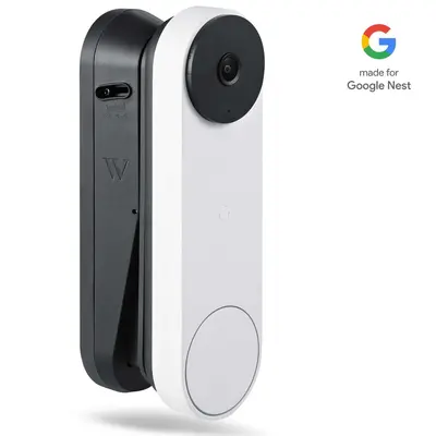 Wasserstein Vertical Adjustable Mount for Google Nest Doorbell (Battery) | Made for Google