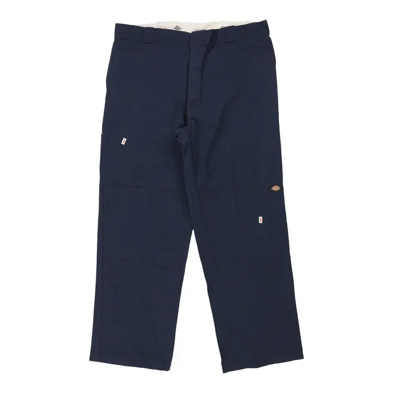 Dickies Trousers - 39W 31L Navy Polyester Blend