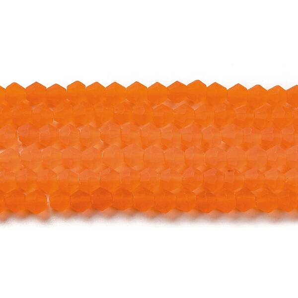 Imitate Austrian Crystal Frosted Glass Beads Strands
