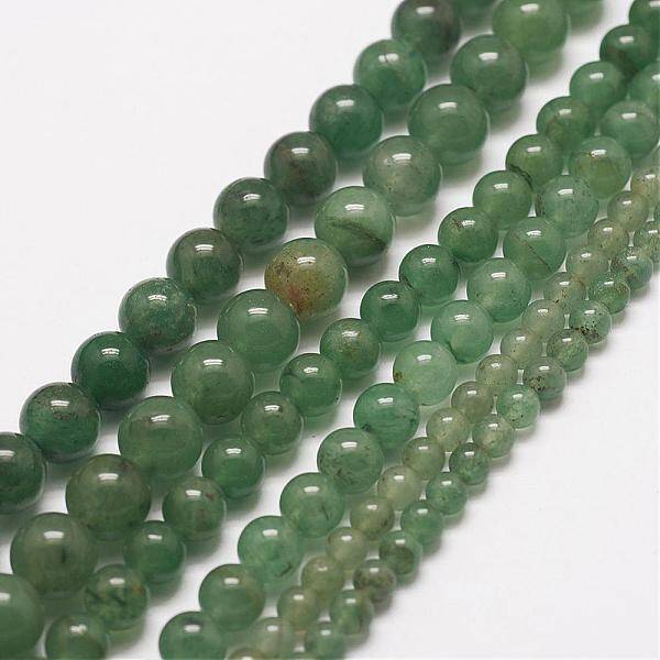 Grade AB Natural Green Aventurine Bead Strands