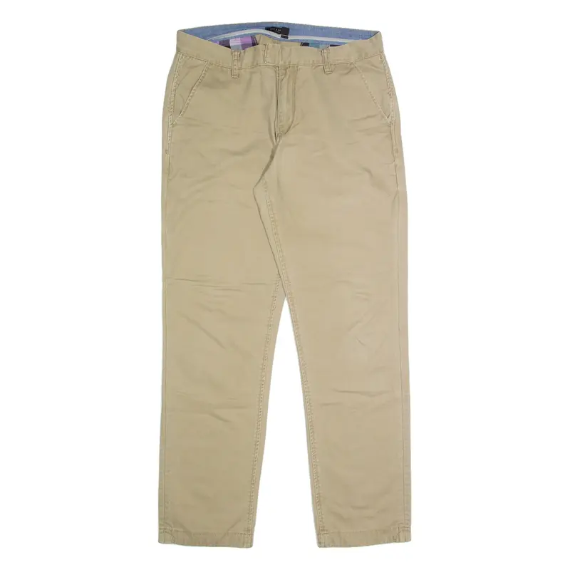 TED BAKER Chino Mens Trousers Beige Regular Straight W34 L30