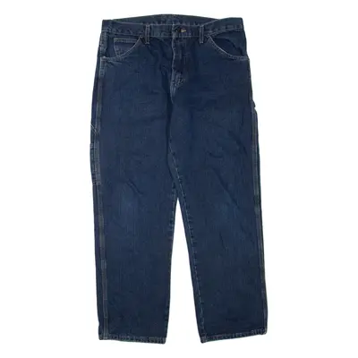 DICKIES Mens Jeans Blue Regular Straight W34 L30