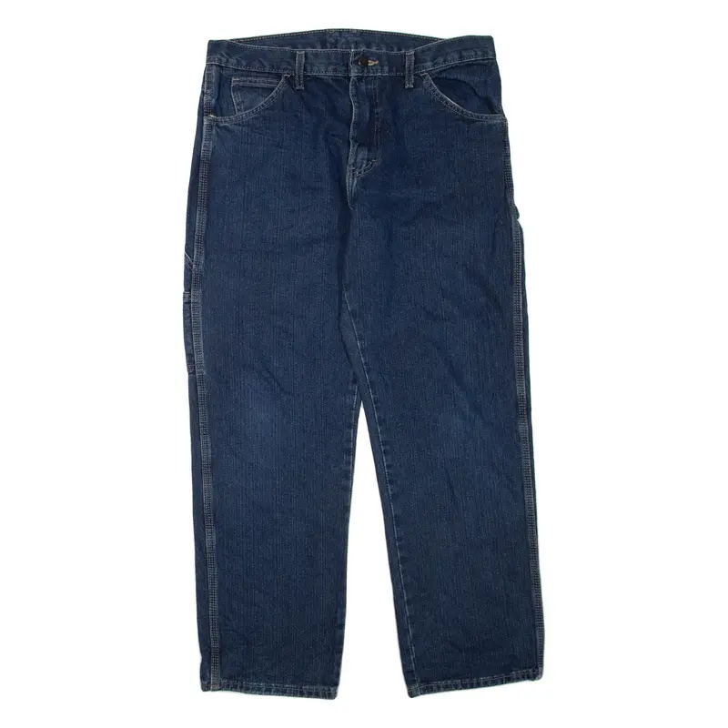 DICKIES Mens Jeans Blue Regular Straight W34 L30