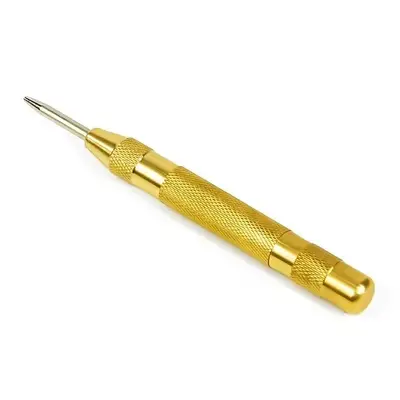 Automatic Center Punch, 5 Inch Spring Loaded Drill Punch Tool, Brass Window Spring Punch Tool, Fixed Point & Car Window Glass...
