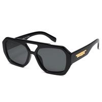SOJOS Trendy Aviator Sunglasses for Womens Mens Polarized Large Retro Hexagonal Square Double Bridge Sun Glasses