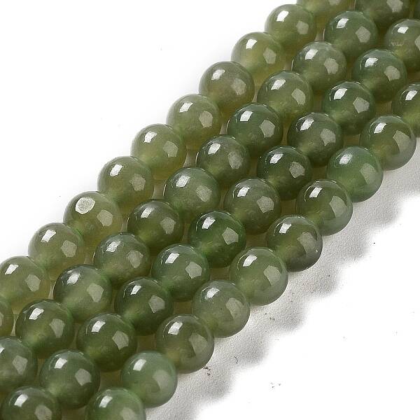 Natural Nephrite Jade/Hetian Jade Beads Strands