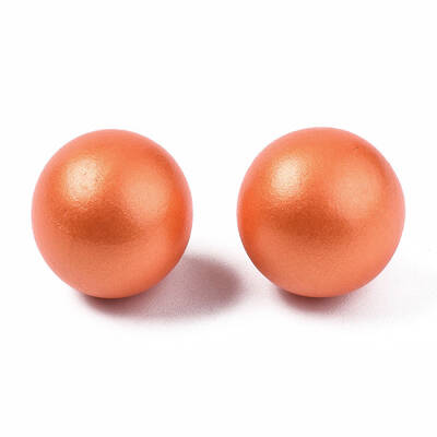 Painted Round Schima Wood Earrings for Girl Women