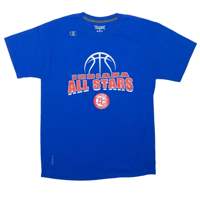 CHAMPION Vapor Indiana All Stars USA T-Shirt Blue Short Sleeve Mens M