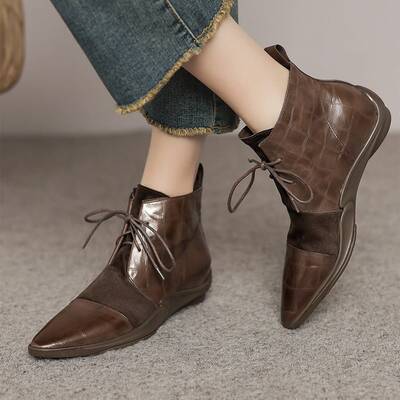 CHIKO Aella Pointy Toe Block Heels Ankle Boots